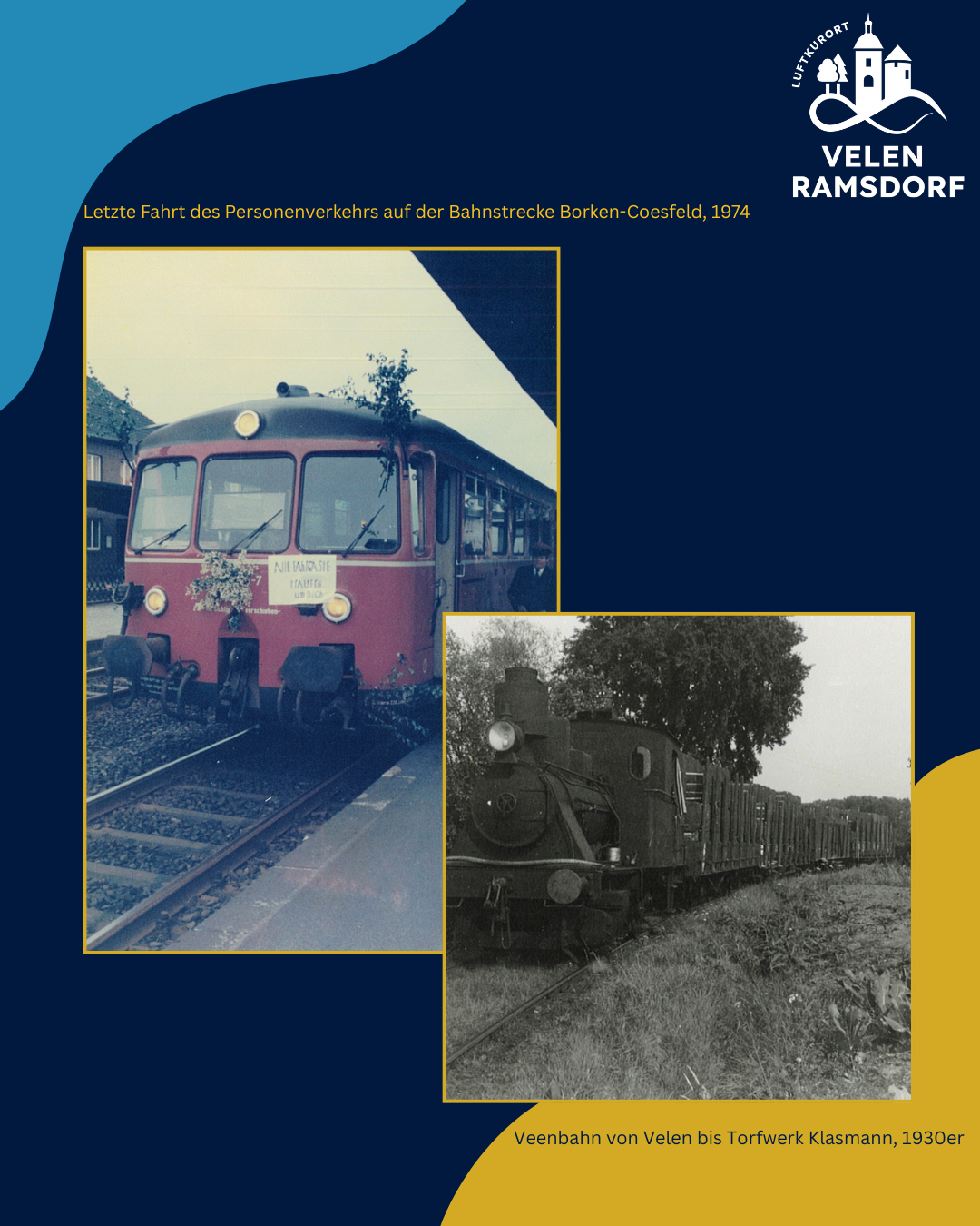 Postkarte aus Ramsdorf, o.D. Zeichnungen des Empfangsgebäudes des Ramsdorfer Bahnhofs, 1903 - 1